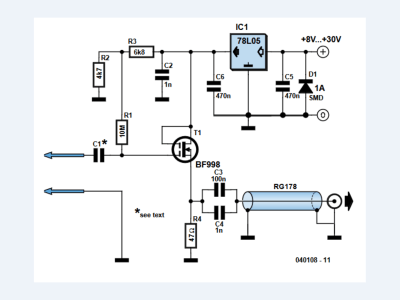 Circuit : Sonde Active 1-GHz DIY