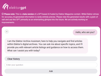Elektor GPT : Votre Assistant Archiviste, basé sur l'IA