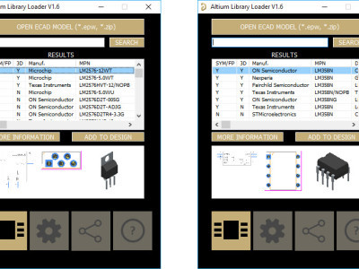Figure-3 LM2576 and LM358 components selection from SamacSys Altium CAD plugin Figure-3 LM2576 and LM358 components selection from SamacSys Altium CAD plugin