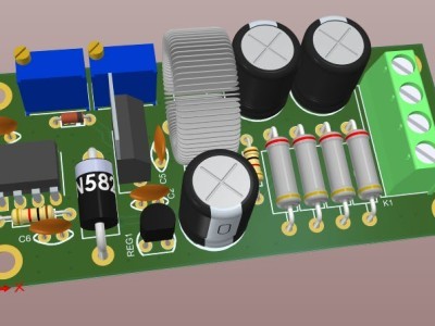 Figure-4 A 3D view of the assembled PCB board Figure-4 A 3D view of the assembled PCB board