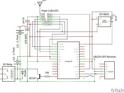 Sender unit Sender unit schematic