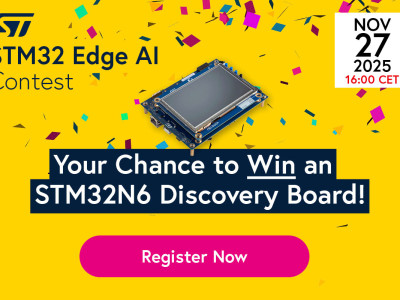 Partecipa alla Cerimonia di Premiazione del Concorso STM32 Edge AI