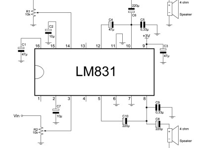 Amplificatore audio a bassissima tensione con LM831