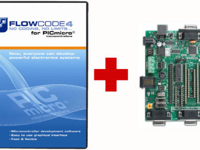 Gratis E-blocks Multiprogrammer bij aankoop van Flowcode 4 voor PIC