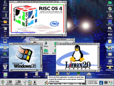 Screenshot van RISC OS4 door Richard Butler
 