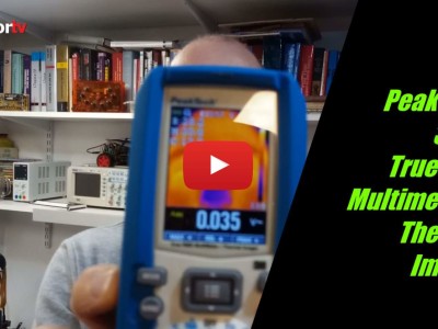 Test van de PeakTech 3450 true-RMS multimeter annex warmtebeeldcamera