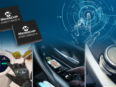 Microchip levert de kleinste automotive maXTouch controllers