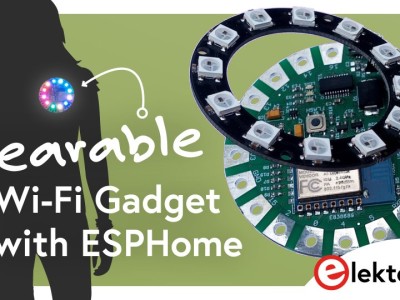 Wearable Wi-Fi Gadget met ESPHome