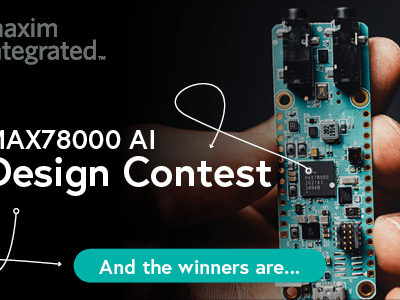 MAX78000 AI Design Contest: De winnaars