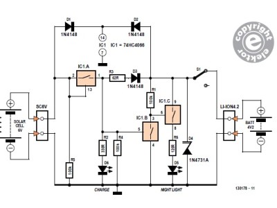 Zelfbouw nachtlampje op zonne-energie met Li-ion batterij back-up