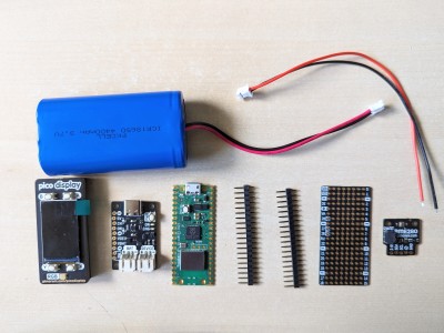 Draagbare temperatuur-,  vochtigheids- en druksensor  met Raspberry Pi Pico W