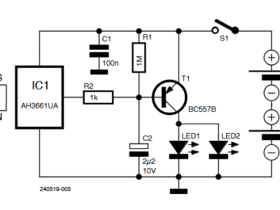 Magneetzoeker met een eenvoudige Hall-effect-sensor