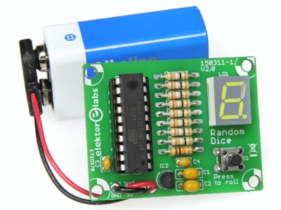 Elektronische dobbelsteen met de ATtiny2313