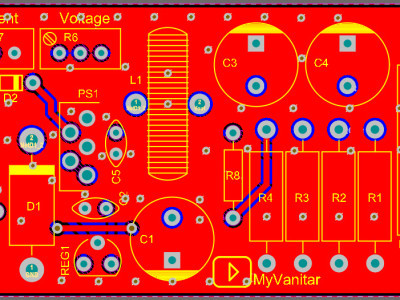 Figure-2 PCB layout of the switching power supply Figure-2 PCB layout of the switching power supply