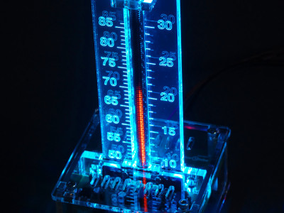 Enclosure blue backlight With transparent enclosure, blue scale backlighting