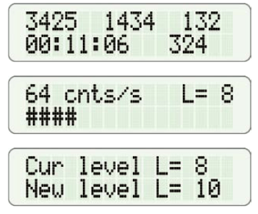 Radiation meter display