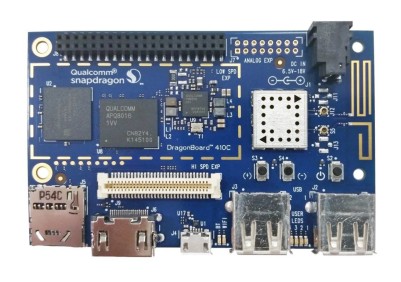 Figure 1. The DragonBoard 410c is one of the world’s first ARMv8 64-bit development boards to be produced in high volumes and made available at an attractive price point of $75, making it easy for developers to work on advanced mobile technologies.