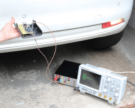 Testing the parking sensors