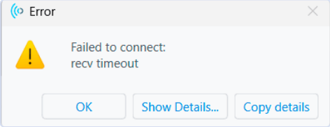 Error message - Radar Sensor article