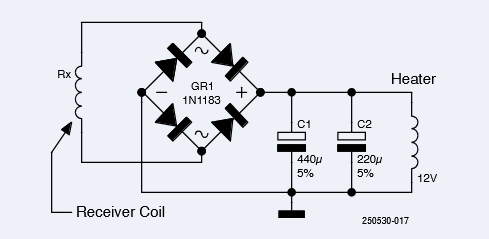 Schematic circuit of a warm mug.