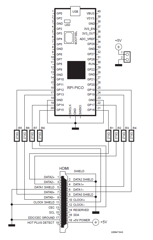 Pico DVI Sock schematic