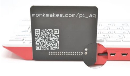 MonkMakes Air Quality Kit connected to RPi 400