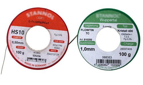 Lead and lead-free solder wire