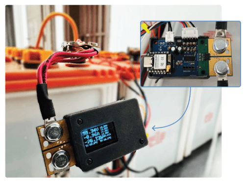 PbMonitor system connected to the 48-V battery bank