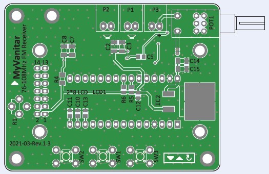 PCB layout of the receiver
