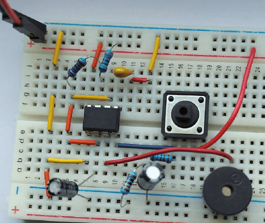 Tone Burst Generator breadboard