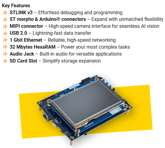 STM32N6 Discovery Kit features