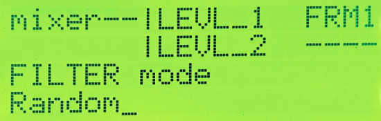 Figure 6: Mixer panel display.