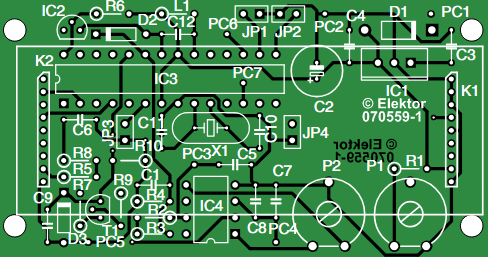 Dc power meter display PCB
