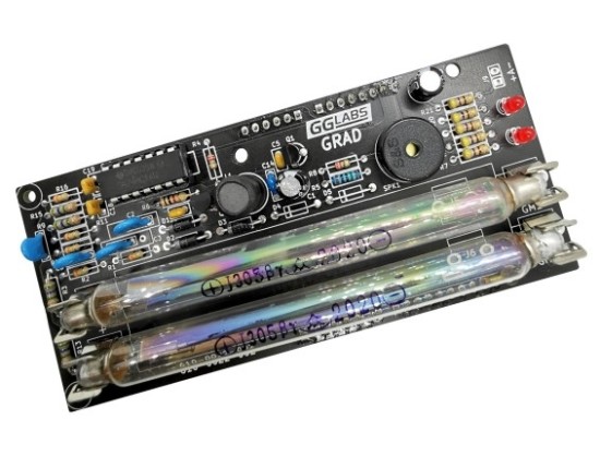 Arduino Geiger-Müller counter shield in lab notes