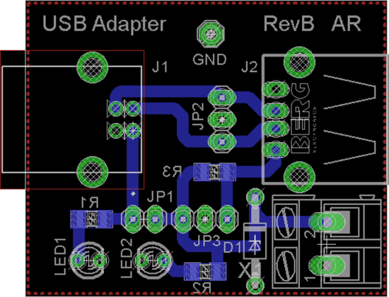 The compact PCB layout.
