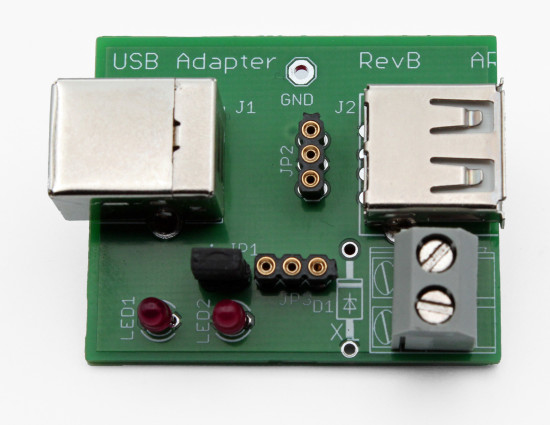 Populated USB measurement adapter board.