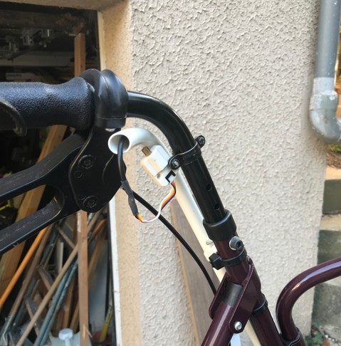 Vibration motor is bolted near the handle