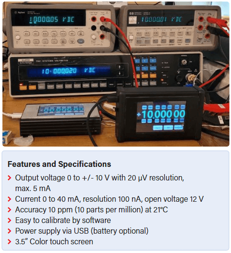 Calibrator main features specs