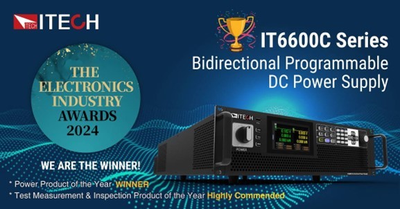 TECH IT6600C Bidirectional Programmable DC Power Supply Wins Multiple Honors at the Electronics Industry Awards