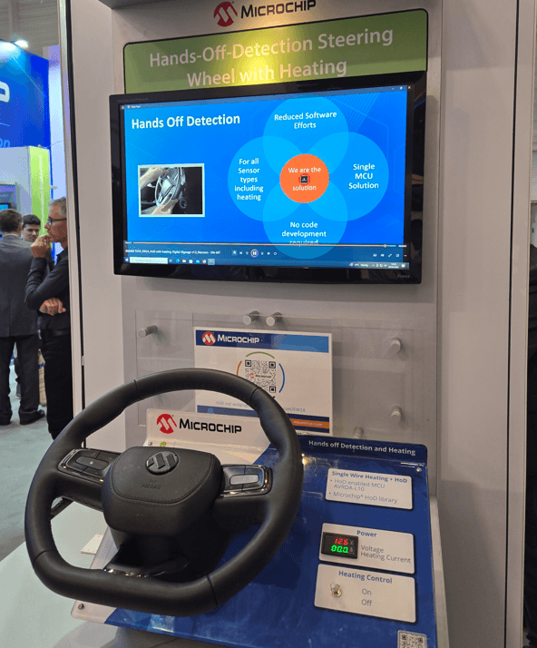 Hands-off-detection steering wheel - Embedded World