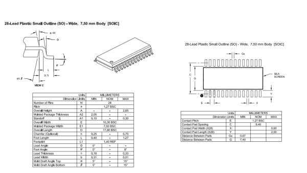 SOIC package technical drawing.