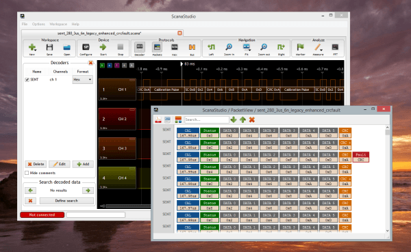 SEND protocol decoder screenshot