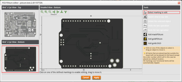 eurocircuits pcb pixture editor