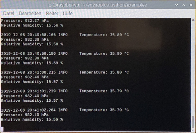 Output of temperature and more