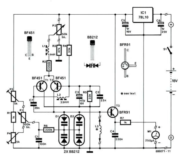 Resonance meter circuit