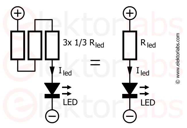 LED resistors in series