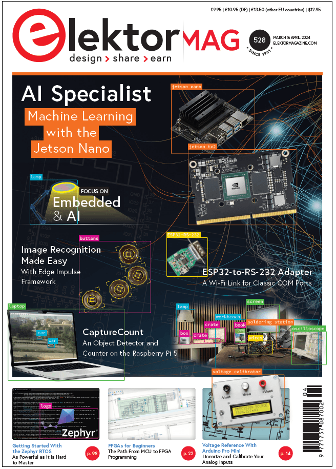 Elektor march april 2024 cover full - Embedded & AI