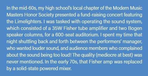 Tube to transistor: Fisher amp text