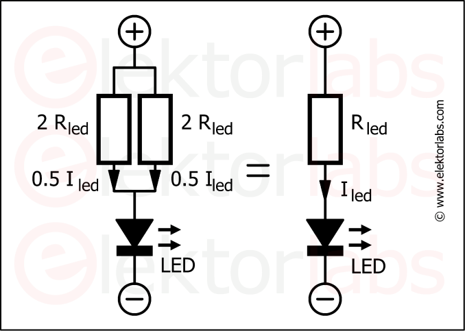 LED resistors in parallel