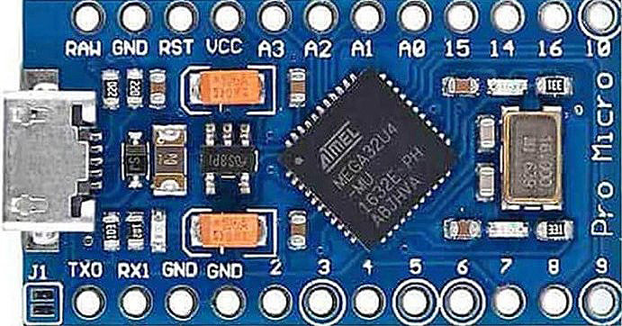 Figure 4: The ATmega32U4 MCU used for the power consumption project.